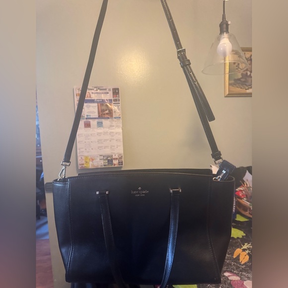 Kate Spade Black Leather Tote - Picture 1 of 7